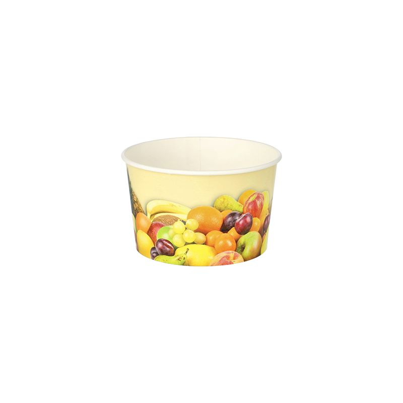 Eisbecher To Go, Pappe rund 250 ml Ø 10 cm · 6 cm "Früchte" - Bild 1