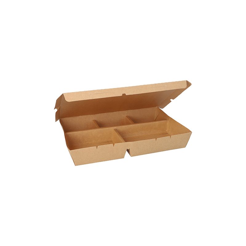 Lunchboxen aus Pappe, 5-geteilt, gesamt 900 ml 4,2 cm x 18,8 x 27,3 cm  - Bild 1