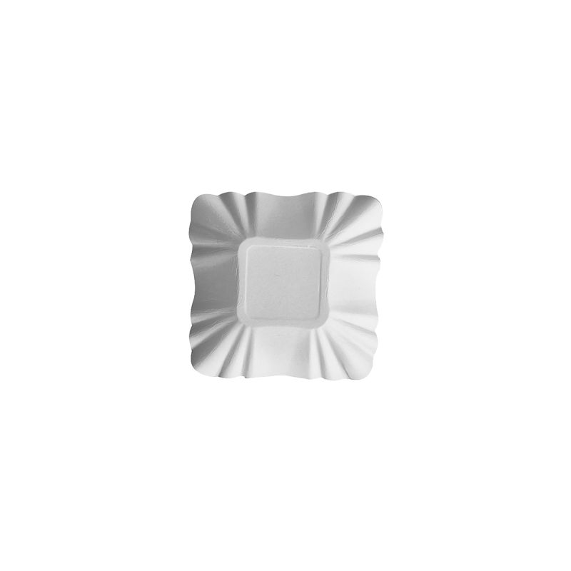 Pappschalen eckig "pure" 9 x 9 x 3 cm weiss - Bild 1