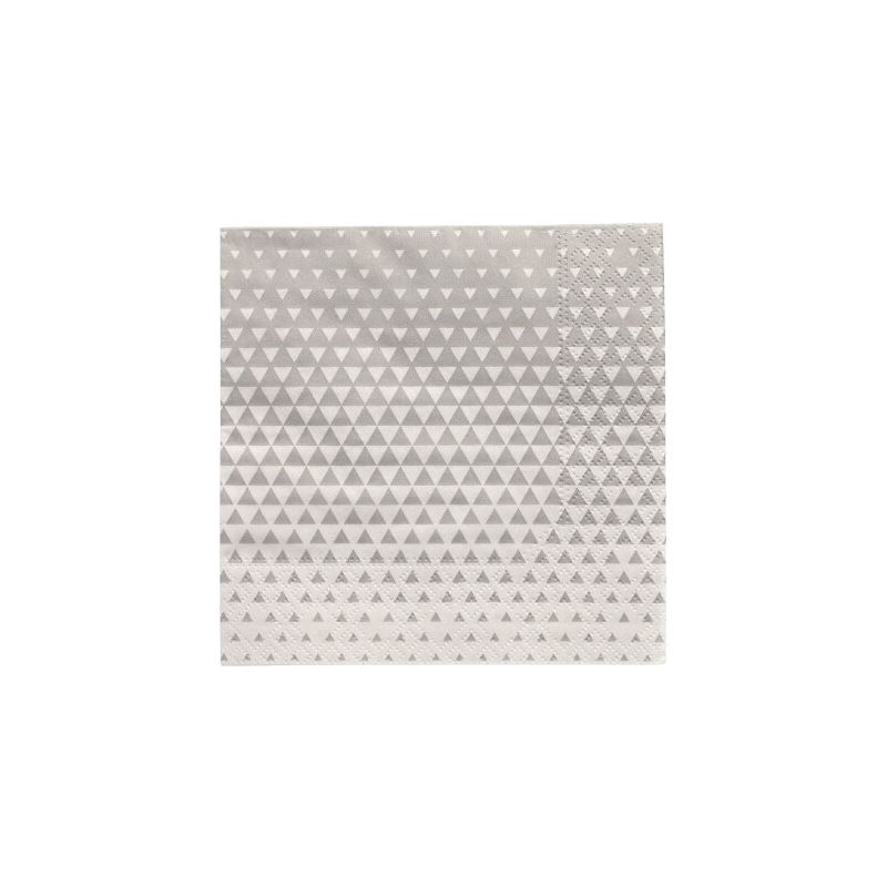 Servietten, 3-lagig 1/4-Falz 25 x 25 cm grau "Optik" - Bild 1