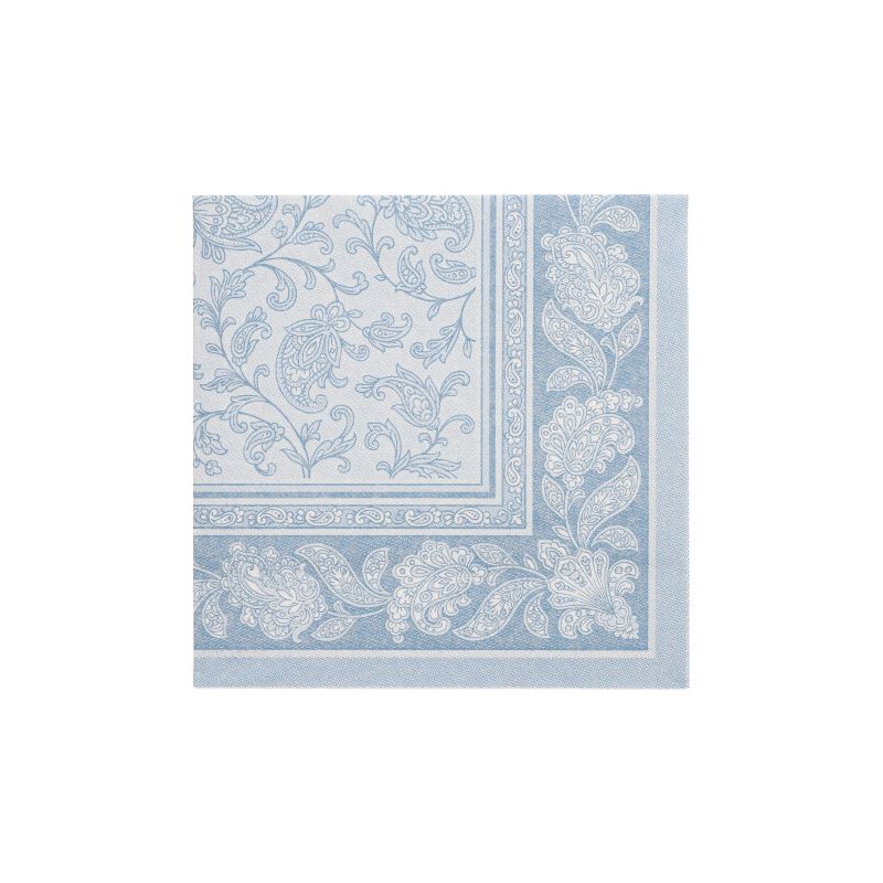 Servietten "ROYAL Collection" 1/4-Falz 40 x 40 cm arktikblau "Ornaments" - Bild 1