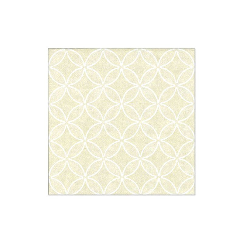 Servietten "ROYAL Collection" 1/4-Falz 40 x 40 cm champagner "Circle Flowers" - Bild 1