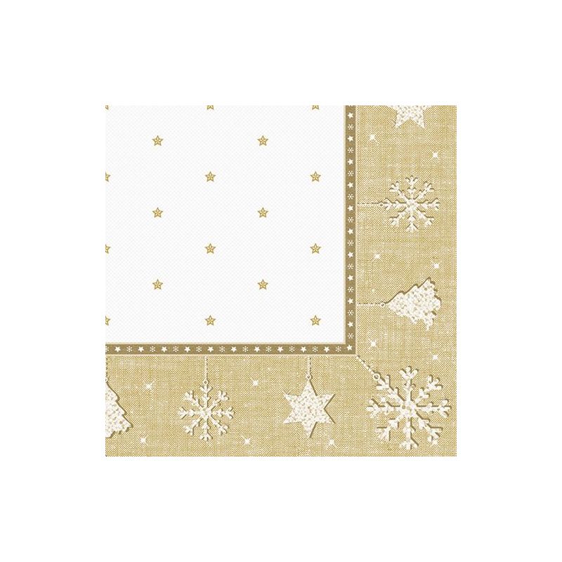 Servietten "ROYAL Collection" 1/4-Falz 40 x 40 cm gold "X-Mas" - Bild 1