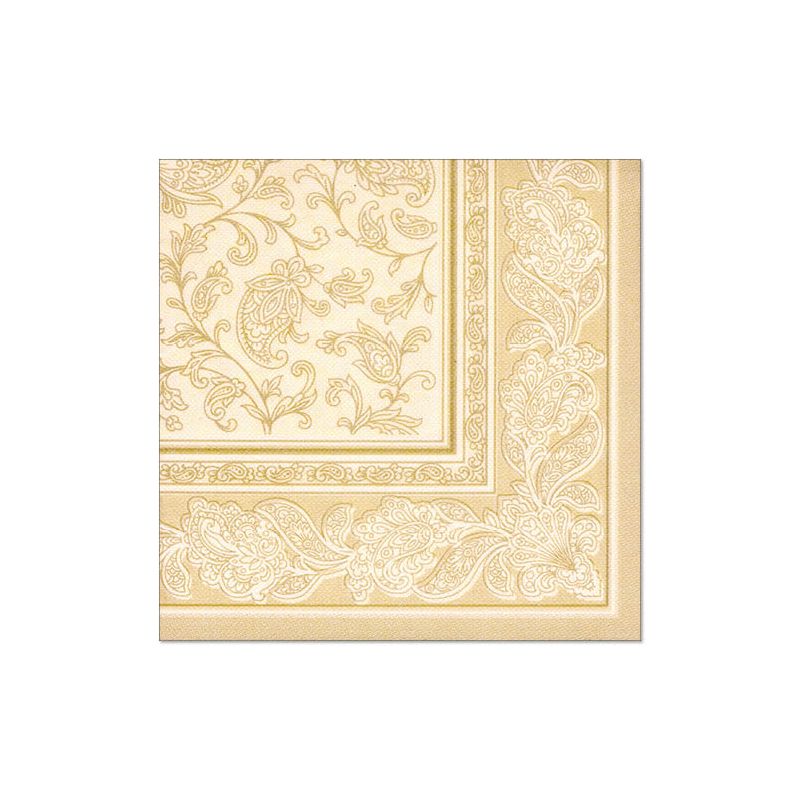 Servietten, champagner "ROYAL Collection" 1/4-Falz 40 x 40 cm "Ornaments" - Bild 1