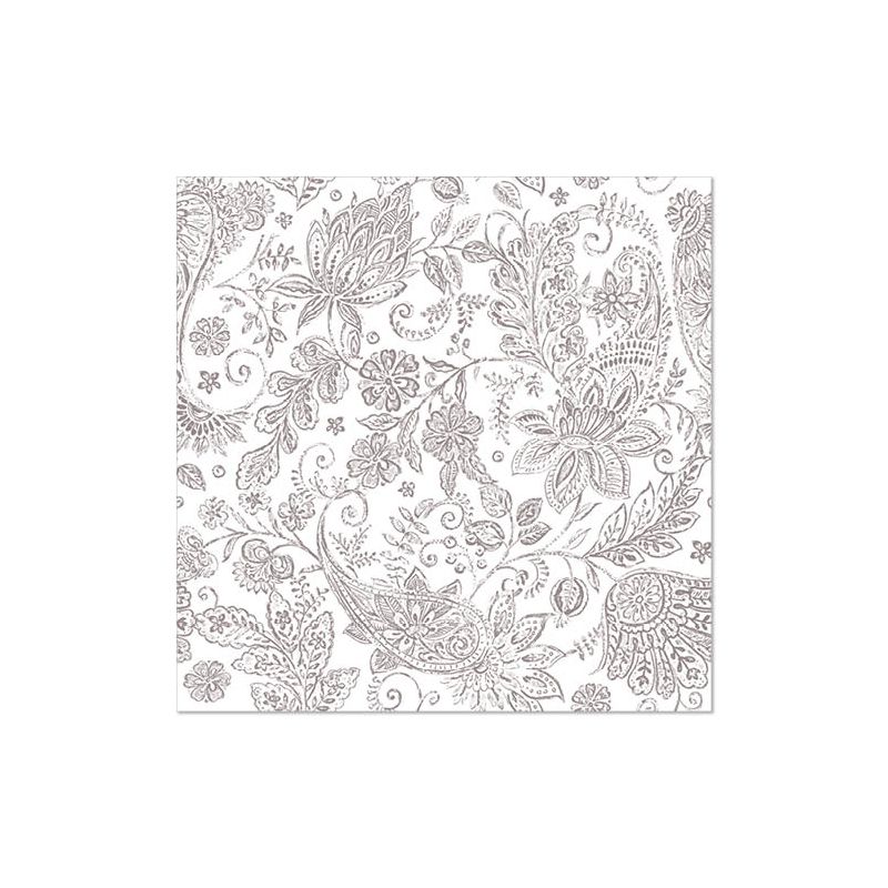 Servietten, grau, "ROYAL Collection", 1/4-Falz, 40 x 40 cm, "Paisley"

 - Bild 1