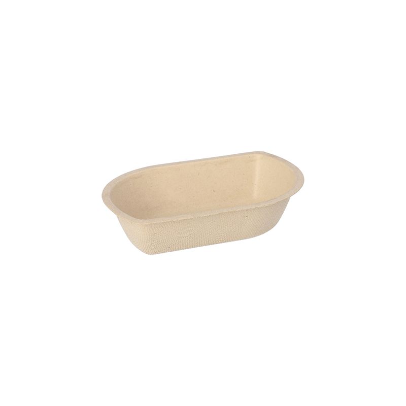 Snacktrays aus Zuckerrohr natur, 9,9 x 15 cm x 3,6 cm - Bild 1