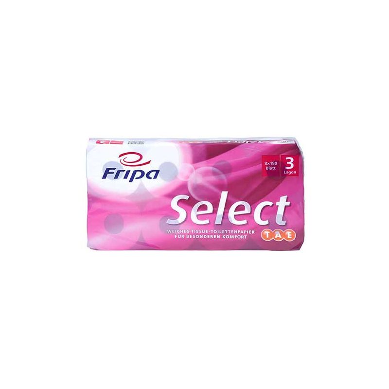 Toilettenpapier 3-lagig, "Select TAE" hochweiß, 180 Blatt pro Rolle - Bild 1