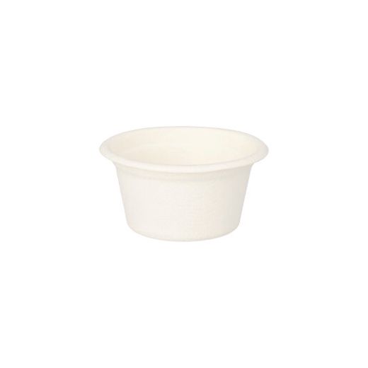 Coupelles pour sauces, canne à sucre "pure" 60 ml Ø 6 cm · 3 cm blanc 1