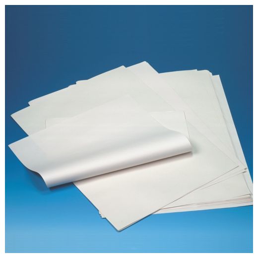 Papier d'emballage en cellulose 50 cm x 37,5 cm blanc 1/4 feuilles
