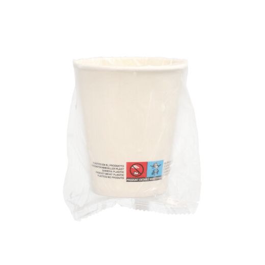 Gobelets, carton 0,2 l Ø 8 cm · 9,2 cm blanc emballage individuel 1