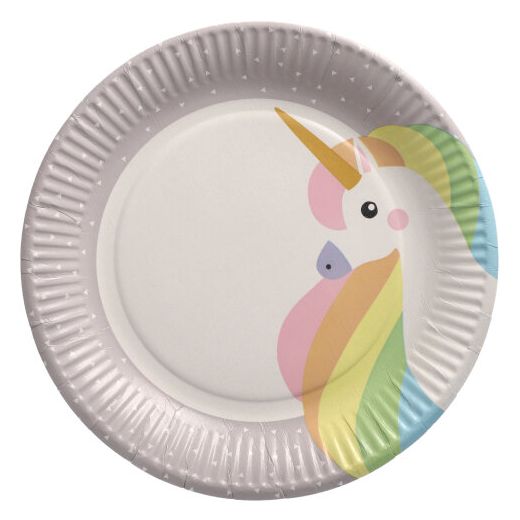 Assiettes, carton rond Ø 23 cm "Unicorn" 1