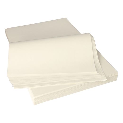 Papier sulfurisé , 1/8 feuilles "pure" 37,5 cm x 25 cm blanc à 12,5 kg, résistant à la graisse 1
