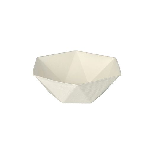 Bols canne à sucre "pure" hexagonal 400 ml 5 cm x 16 cm x 14 cm blanc "Diamond" 1