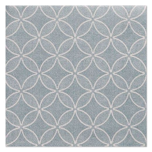 Serviettes "ROYAL Collection" pliage 1/4 40 cm x 40 cm bleu artique "Circle Flowers" 1