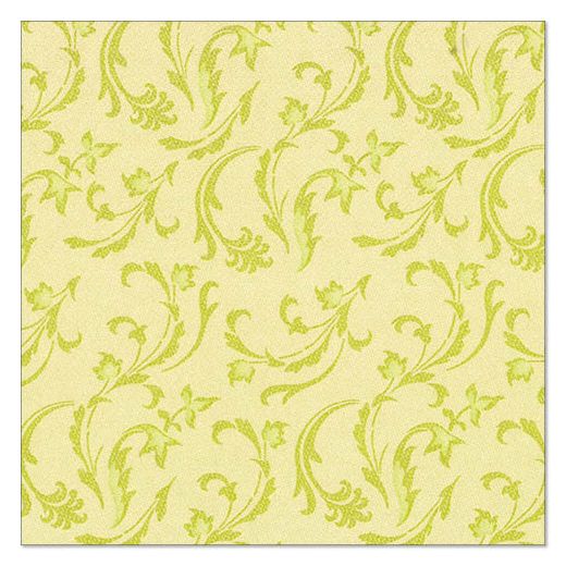 Serviettes "ROYAL Collection" pliage 1/4 40 cm x 40 cm vert anis "Damascato" 1