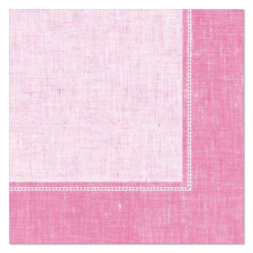 Serviettes "ROYAL Collection" pliage 1/4, 40 cm x 40 cm rose, "Linum" 1