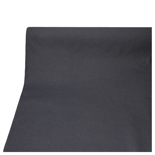 Nappe, aspect tissu, PV-tissu Mix "ROYAL Collection" 20 m x 1,18 m noir 1