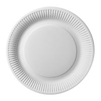 Assiettes, carton "pure" rond Ø 26 cm blanc extra fort