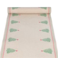 Chemin de table, aspect tissu, PV-tissu "ROYAL Collection" 3 m x 40 cm "Christmastree with Star"