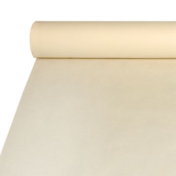 Nappe, aspect textile, Airlaid 20 m x 1,2 m crème