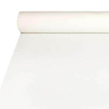 Nappe, aspect textile, Airlaid 20 m x 1,2 m blanc