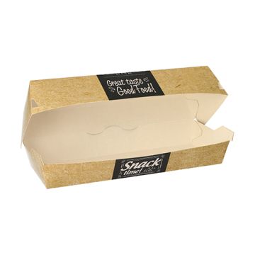 Boites à sandwich en carton "pure" 22 cm x 8,5 cm "Good Food"