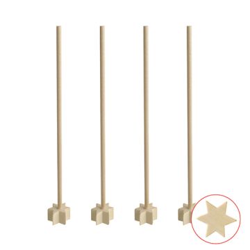 Pilon à Cocktail, bois "pure" 17 cm naturel "Star"