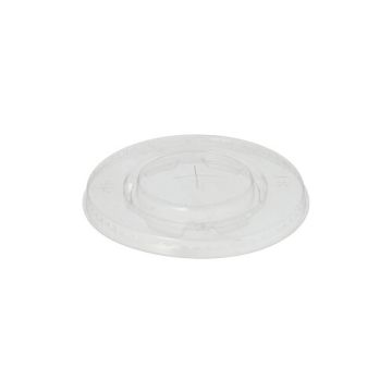 Couvercles, PLA "pure" rond Ø 9,5 cm transparent avec passage pour paille