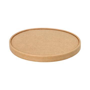 Couvercles pour bols à salade, carton "pure" rond Ø 18,4 cm marron