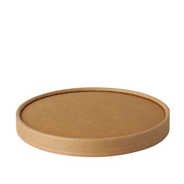 Couvercles pour saladiers ,à emporter, carton "pure" rond Ø 15 cm marron