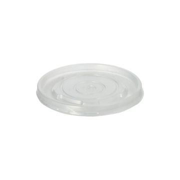 Couvercles avec terrines à soupe, PP rond Ø 9,8 cm · 1 cm transparent