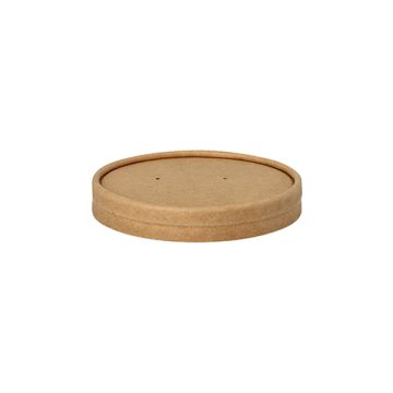 Couvercles pour terrines à soupe, cartón rond Ø 9,8 cm · 1,6 cm marron