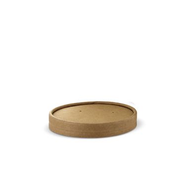 Couvercles pour terrines à soupe, cartón rond Ø 9,8 cm · 1,6 cm marron