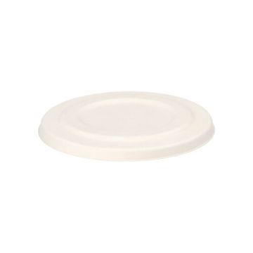 Couvercles pour terrines à soupe en canne à sucre "pure" Ø 14 cm blanc