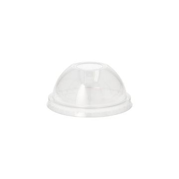 Couvercle dôme, PET rond Ø 8 cm · 4 cm transparent avec ouverture