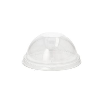 Couvercle dôme, PET rond Ø 9 cm · 4,5 cm transparent sans ouverture