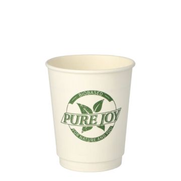 Gobelets, carton 0,2 l Ø 8 cm · 9 cm blanc "Pure Joy" à double paroi