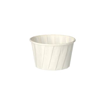 Coupelles pour sauce à salade, papier "pure" rond 90 ml Ø 6,6 cm · 4,2 cm blanc