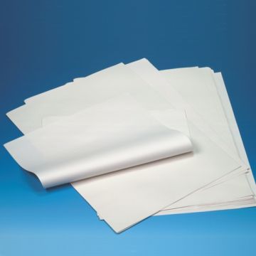 Papier d'emballage en cellulose 50 cm x 37,5 cm blanc 1/4 feuilles