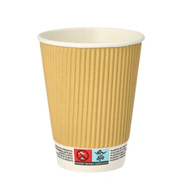 Gobelets, carton "pure" 0,3 l Ø 9 cm · 11 cm Ripple Wall