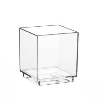 Mise en bouche - verrine PS rectangulaire 55 ml 4,7 cm x 4,2 cm x 4,2 cm transparent