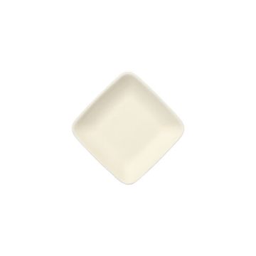 Assiettes "Fingerfood", canne à sucre "pure" rectangulaire 6,5 cm x 6,5 cm blanc