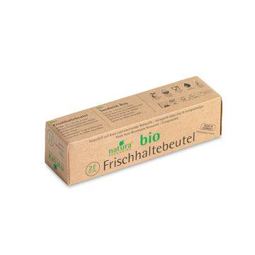 "Naturapackaging" Frischhaltebeutel Mater-Bi 2 l 21 cm x 32 cm en boîte