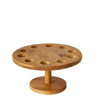 Plateau, bambou "pure" rond Ø 18 cm · 9 cm pour 10 cônes