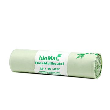 "bioMat" Sacs compostables à base d´amidon 10 l 50 cm x 42 cm avec poignée