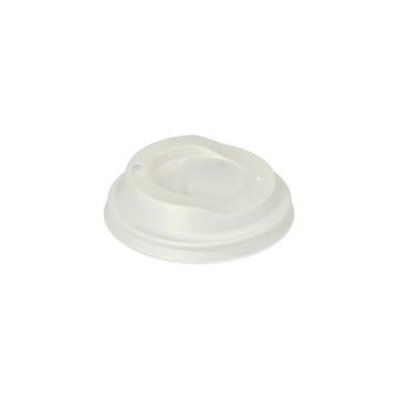 Couvercle dôme, C-PLA rond Ø 8 cm · 2,1 cm blanc