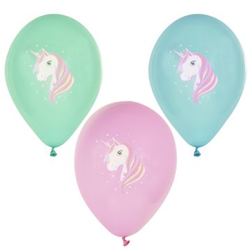 Ballons Ø 29 cm couleurs assorties "Unicorn"