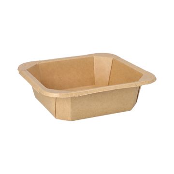 Panier-repas, carton rectangulaire 750 ml 4,7 cm x 16,2 cm x 16,2 cm marron