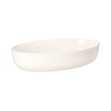 Boîtes alimentaires réutilisables ovale 1600 ml 6 cm x 16,5 cm x 26 cm blanc "Cella"