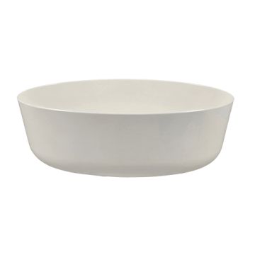 Boîtes alimentaires réutilisables ovale 2400 ml 9,1 cm x 16,5 cm x 26 cm blanc "Cella"